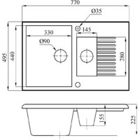 Кухонная мойка БелЭворс Forma R (черный) - Превью изображения №2 — Интернет-магазин Time-Shop