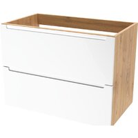 ЗОВ Тумба под умывальник Дион 100 D100LHO0M9003MKV5-KP13W (белый матовый/дуб)
