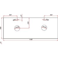  ЗОВ Тумба под умывальник Дион 120 D120LHO0M9003GKV5-KP13W (белый глянец/дуб) - Превью изображения №6 — Интернет-магазин Time-Shop