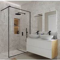  ЗОВ Тумба под умывальник Дион 120 D120LHO0M9003GKV5-KP13W (белый глянец/дуб) - Превью изображения №4 — Интернет-магазин Time-Shop