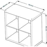 Стеллаж Mebelain Фора 4 (дуб беленый) - Превью изображения №5 — Интернет-магазин Time-Shop