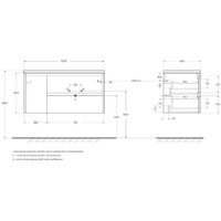  BelBagno Тумба под умывальник KRAFT-1000-2C-1A-SO-RNN-R - Превью изображения №2 — Интернет-магазин Time-Shop