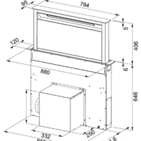 Кухонная вытяжка Franke FDW 908 IB XS 110.0365.588 - Превью изображения №6 — Интернет-магазин Time-Shop