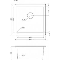Кухонная мойка Emar EMQ-1455.P (агат) - Превью изображения №2 — Интернет-магазин Time-Shop