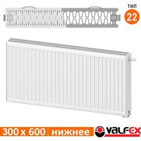 Стальной панельный радиатор Valfex Steel Universal VC 22 300х600 VF.VC.22.300.0600 (с нижним подключением) - Превью изображения №2 — Интернет-магазин Time-Shop