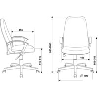 Офисное кресло Бюрократ CH-808LT (черный) - Превью изображения №5 — Интернет-магазин Time-Shop