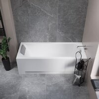 Ванна Lauter Amelia 160 21204060 (с ножками, серым подголовником и белым лицевым экраном) - Превью изображения №12 — Интернет-магазин Time-Shop