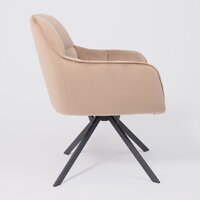 Интерьерное кресло AksHome Virginia (велюр, капучино HCJ-11/черный) - Превью изображения №8 — Интернет-магазин Time-Shop