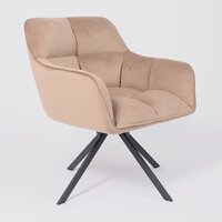 Интерьерное кресло AksHome Virginia (велюр, капучино HCJ-11/черный) - Превью изображения №7 — Интернет-магазин Time-Shop