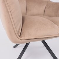 Интерьерное кресло AksHome Virginia (велюр, капучино HCJ-11/черный) - Превью изображения №11 — Интернет-магазин Time-Shop