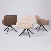 Интерьерное кресло AksHome Virginia (велюр, капучино HCJ-11/черный) - Превью изображения №4 — Интернет-магазин Time-Shop