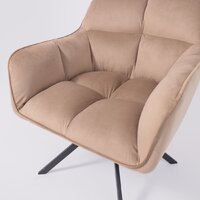 Интерьерное кресло AksHome Virginia (велюр, капучино HCJ-11/черный) - Превью изображения №14 — Интернет-магазин Time-Shop