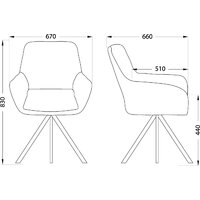 Интерьерное кресло AksHome Virginia (велюр, капучино HCJ-11/черный) - Превью изображения №17 — Интернет-магазин Time-Shop