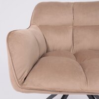 Интерьерное кресло AksHome Virginia (велюр, капучино HCJ-11/черный) - Превью изображения №10 — Интернет-магазин Time-Shop