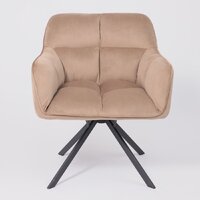 Интерьерное кресло AksHome Virginia (велюр, капучино HCJ-11/черный) - Превью изображения №6 — Интернет-магазин Time-Shop