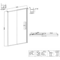 Душевая дверь Niagara Nova NG-34-12AGR 120x195 (графит/прозрачное стекло) - Превью изображения №10 — Интернет-магазин Time-Shop