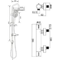 Душевая система  Agger Thermo A2492200 - Превью изображения №10 — Интернет-магазин Time-Shop