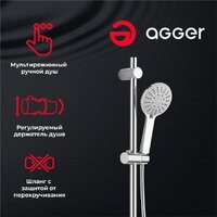 Душевая система  Agger Thermo A2492200 - Превью изображения №4 — Интернет-магазин Time-Shop