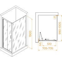 Душевой уголок RGW PA-142 (PA-21 + Z-050-5) 060814270-11 - Превью изображения №8 — Интернет-магазин Time-Shop