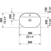 Умывальник Duravit Luv 60x40 038060 - Превью изображения №4 — Интернет-магазин Time-Shop