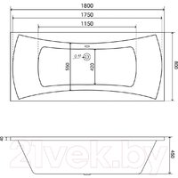 Ванна Lauter Belgravia 180x80 21110180 (с ножками) - Превью изображения №14 — Интернет-магазин Time-Shop