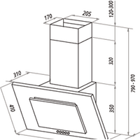 Кухонная вытяжка HOMSair Bell 50 (черный) - Превью изображения №2 — Интернет-магазин Time-Shop