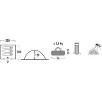 Треккинговая палатка High Peak Beaver 3 10167 (синий) - Превью изображения №6 — Интернет-магазин Time-Shop