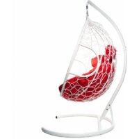 Подвесное кресло M-Group Для двоих 11450106 (белый ротанг/красная подушка) - Превью изображения №4 — Интернет-магазин Time-Shop