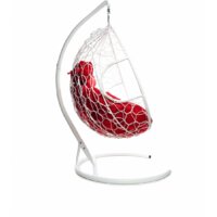 Подвесное кресло M-Group Для двоих 11450106 (белый ротанг/красная подушка) - Превью изображения №2 — Интернет-магазин Time-Shop