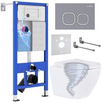 Roxen Antares Tornado в комплекте с инсталляцией StounFix Dual Fresh 6 в 1 968389 (кнопка: серый бетон)