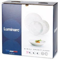 Набор тарелок Luminarc Diwali Marbre Q0216 (18шт) - Превью изображения №8 — Интернет-магазин Time-Shop