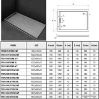 Душевой поддон WeltWasser TRS 14080 Stone-WT 140x80 - Превью изображения №2 — Интернет-магазин Time-Shop