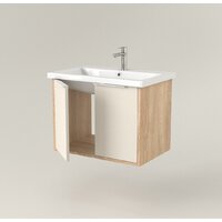  Дабер Тумба под умывальник 018 70 Т18.7.0.18Б (бежевый/дуб бардолино/ручка белая) - Превью изображения №2 — Интернет-магазин Time-Shop