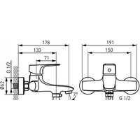 Смеситель Ferro Tiga VerdeLine BTG1VL - Превью изображения №2 — Интернет-магазин Time-Shop
