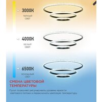 Подвесная люстра In Home Estetika Ring-Mystery-140RC-3BL 4690612062518 - Превью изображения №7 — Интернет-магазин Time-Shop