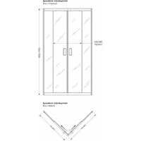 Душевой уголок Метакам Universal 80x80 KKS_016217 (текстурированное стекло) - Превью изображения №4 — Интернет-магазин Time-Shop