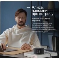 Умная колонка Яндекс Станция Мини 2 с часами (черный оникс) - Превью изображения №23 — Интернет-магазин Time-Shop