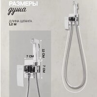 Гигиенический душ Hansberge H3077 (хром) - Превью изображения №6 — Интернет-магазин Time-Shop