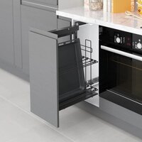 Корзина выдвижная Starax S-2891-A (левое крепление, антрацит) - Превью изображения №2 — Интернет-магазин Time-Shop