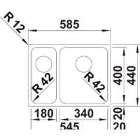 Кухонная мойка Blanco Solis 340/180-IF 526131 (левая, полированная) - Превью изображения №2 — Интернет-магазин Time-Shop