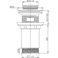 Умывальник Lauter 21393-60-A + клапан 21190B - Превью изображения №16 — Интернет-магазин Time-Shop