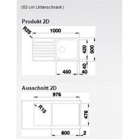 Кухонная мойка Blanco Lantos XL 6 S-IF 519709 (нержавеющая сталь) - Превью изображения №3 — Интернет-магазин Time-Shop
