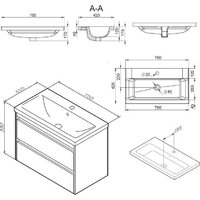  AM.PM Тумба с умывальником Pulse M91-FHX0752OF-WCC0752WG - Превью изображения №9 — Интернет-магазин Time-Shop