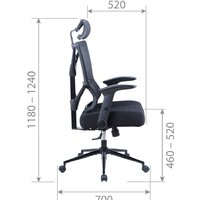 Офисное кресло CHAIRMAN CH566 (оранжевый) - Превью изображения №3 — Интернет-магазин Time-Shop