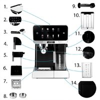 Рожковая кофеварка Yoer Creamo EMF03BK - Превью изображения №3 — Интернет-магазин Time-Shop