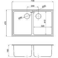 Кухонная мойка Marblan Duas (черный,с сифоном) - Превью изображения №6 — Интернет-магазин Time-Shop
