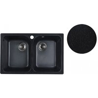 Кухонная мойка Marblan Duas (черный,с сифоном) - Превью изображения №3 — Интернет-магазин Time-Shop