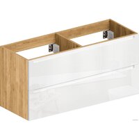 ЗОВ Тумба под умывальник Дион 120 D120LHO0M9003GKV5 (белый глянцевый/дуб)