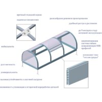 Парник Красавик Красавик-300 GHK300 (300x120x92 см) - Превью изображения №3 — Интернет-магазин Time-Shop