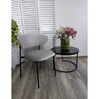 Стул M-City Brandy-X 461MC05468 (светло-серый BM-4 велюр/белый) - Превью изображения №3 — Интернет-магазин Time-Shop